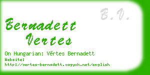 bernadett vertes business card