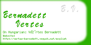 bernadett vertes business card